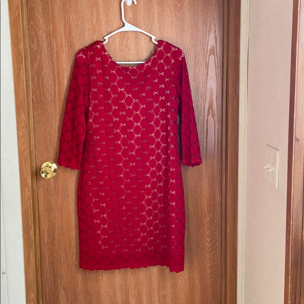 red dress
